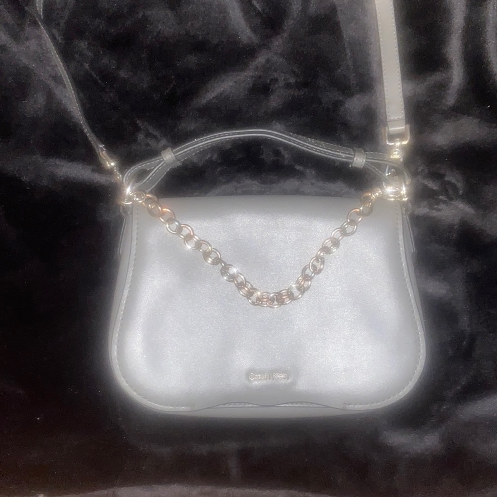 Barley Used. Grey. Calvin Klein Shoulder Bag.